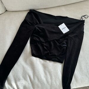 Women’s Forever 21 Velvet Cold Shoulder Blouse